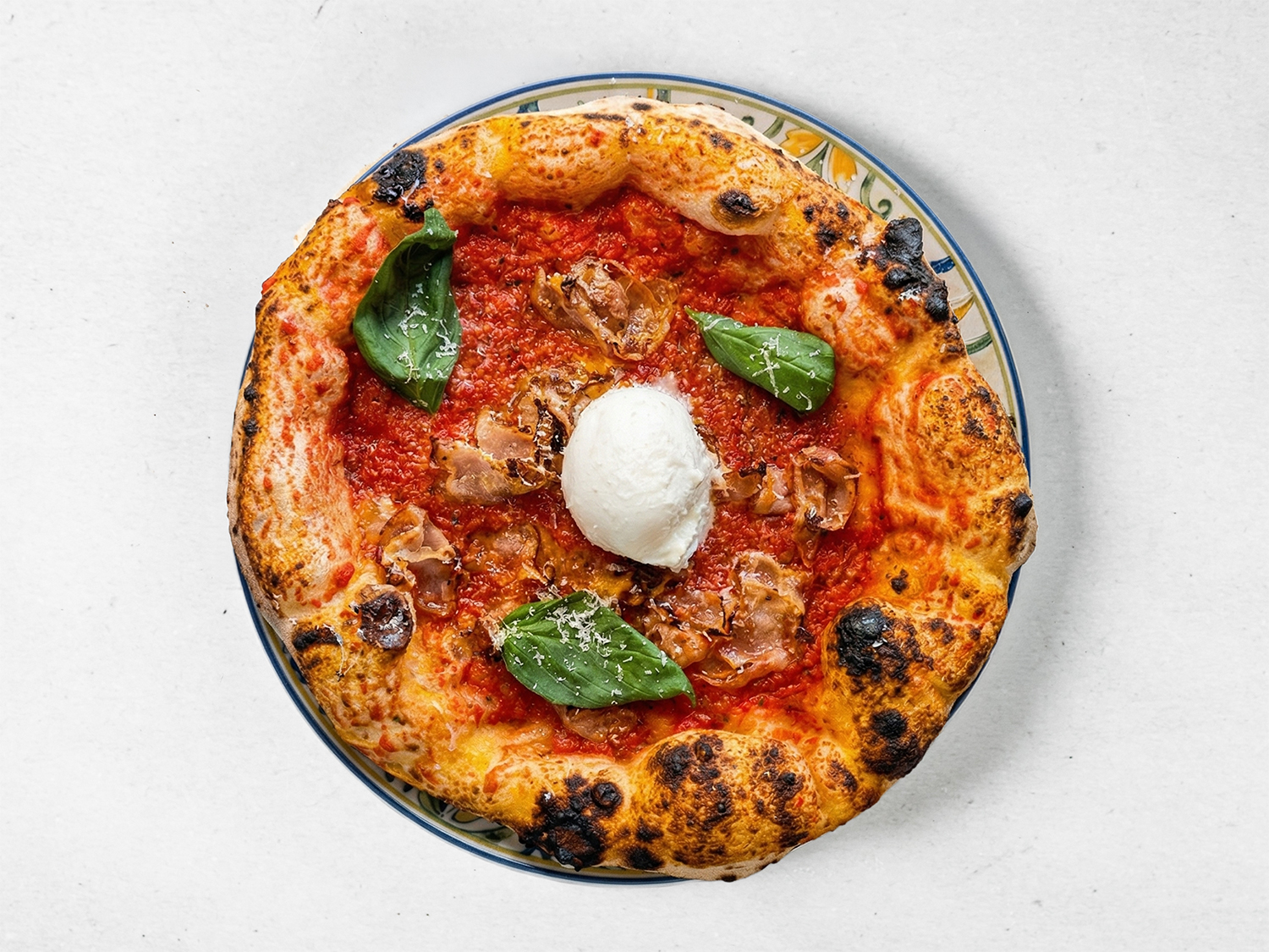 Burrata e guanciale