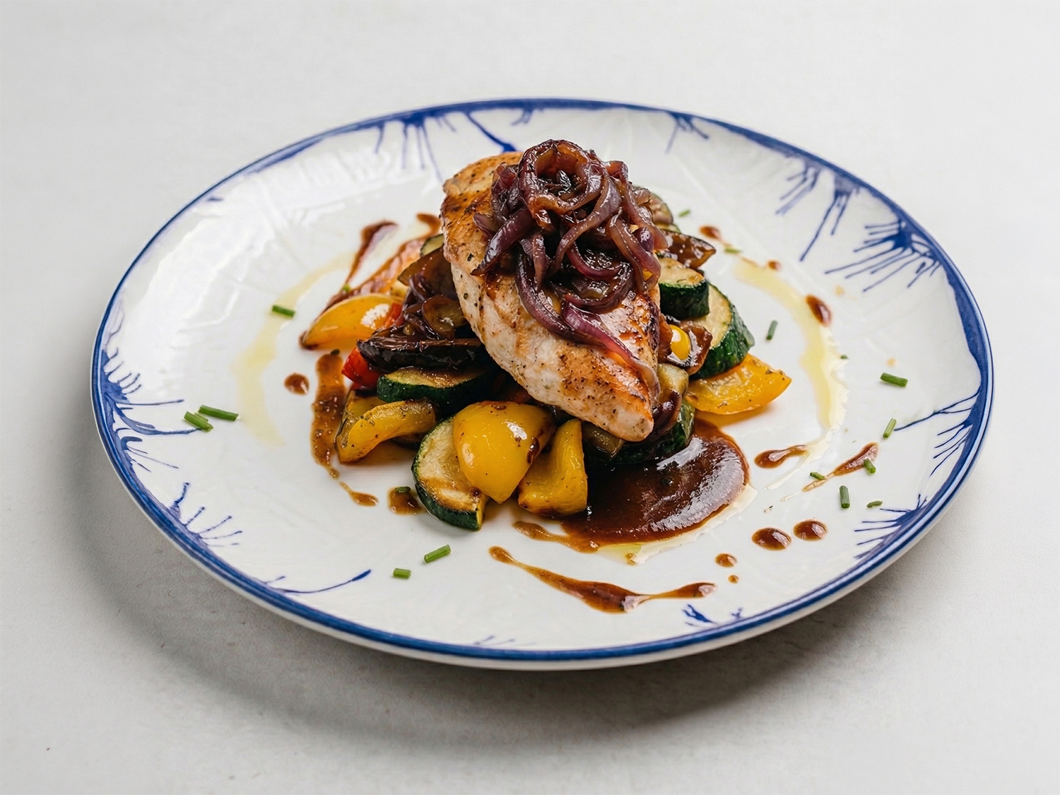 Pollo alle cipolle rosse
